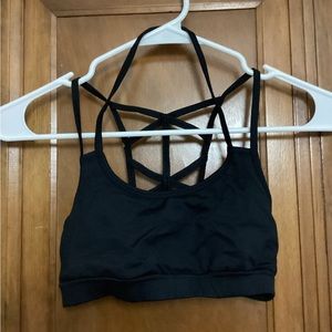 Black Sports Bra, cute back